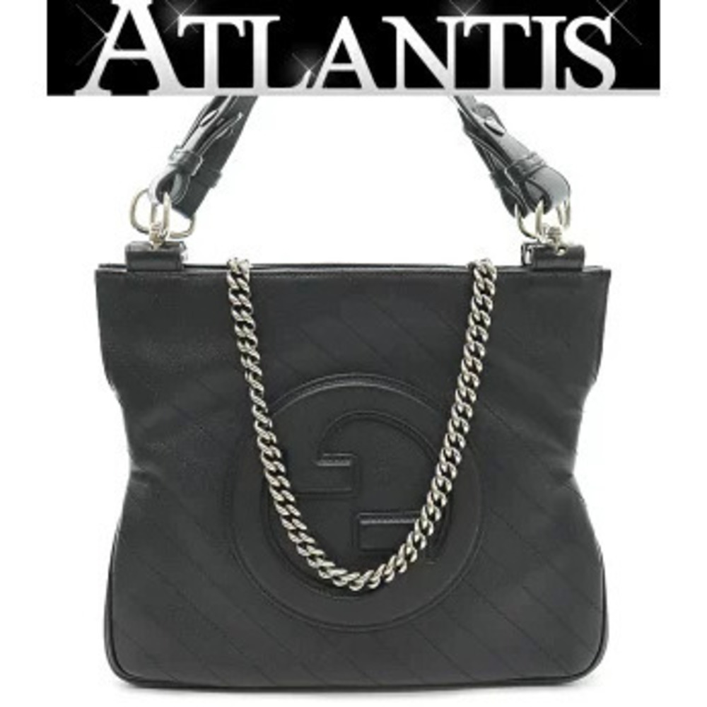 Gucci Blondie Tote Bag Black Leather